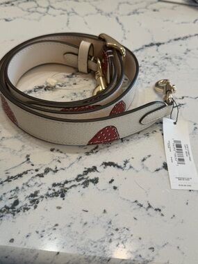NWT Coach Reversible Strap with Strawberry Print CAP17